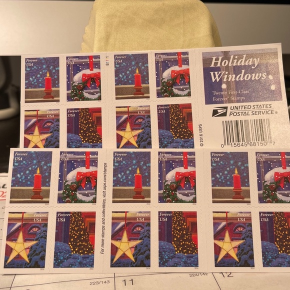 2016 Christmas Holiday Windows Booklet of 20, Mint NH Collectible - Picture 1 of 4
